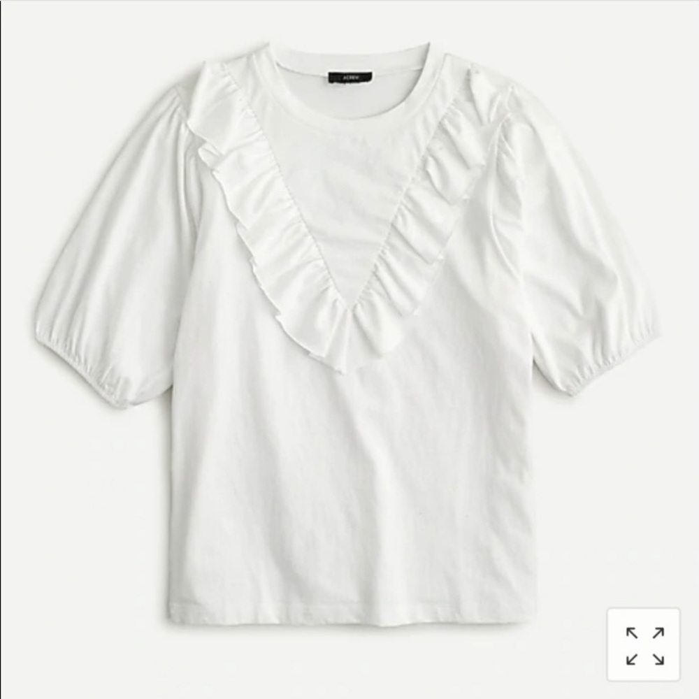JCrew Ruffle Bib Top